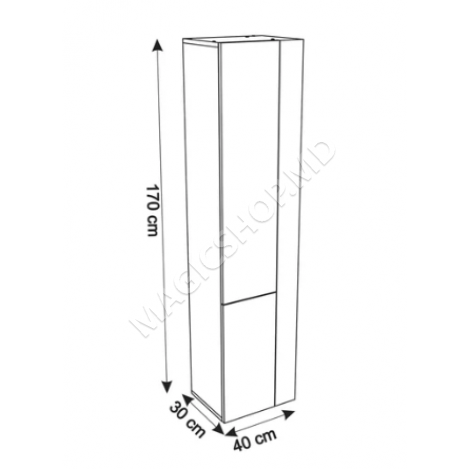 Dulap baie 153 SIRIUS L/R 450x1700